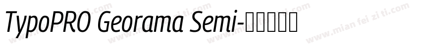 TypoPRO Georama Semi字体转换